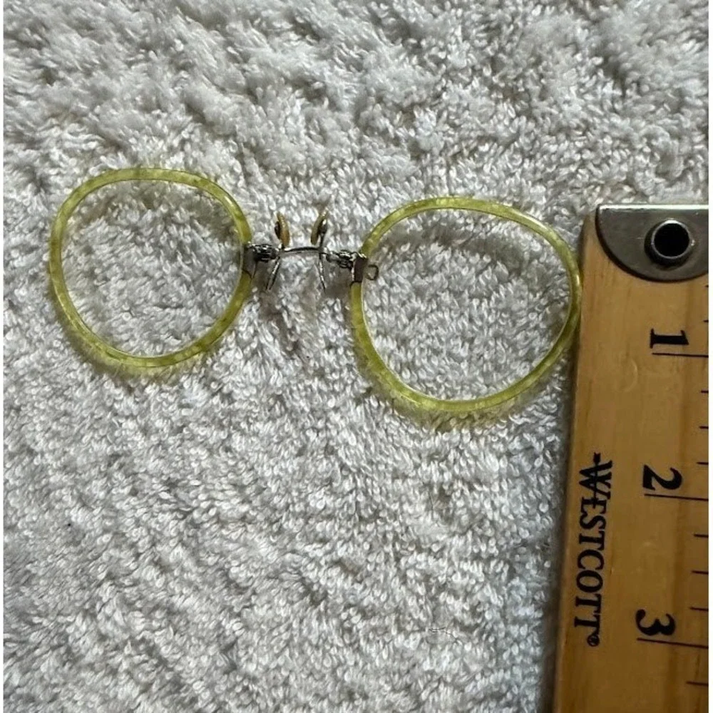 Vintage Dr‎ EL Yates Optometrist Macys Eyeglasses Case Round Glasses Frames Only